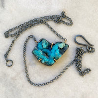 Drusy Chrysocolla Necklace